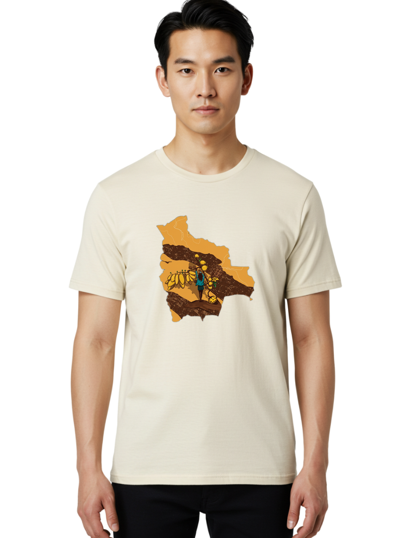Map-With-Banana-Tree Men'S Graphic Tee, 100% Cotton, Comfortable Casual Summer Wear, Machine Washable, Vintage Camera, Old Camera, Antique Camera, Black Camera, Classic Photography, Photography Equipment, Nostalgic Device, Film Camera, Bam834