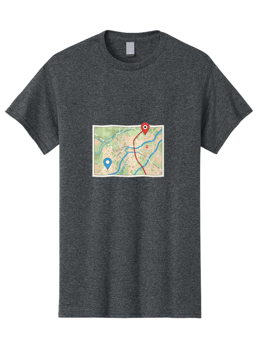 Map-With-Route Men'S Graphic Tee, 100% Cotton, Comfortable Casual Summer Wear, Machine Washable, Vintage Camera, Old Camera, Antique Camera, Black Camera, Classic Photography, Photography Equipment, Nostalgic Device, Film Camera, Camera Art Bam835