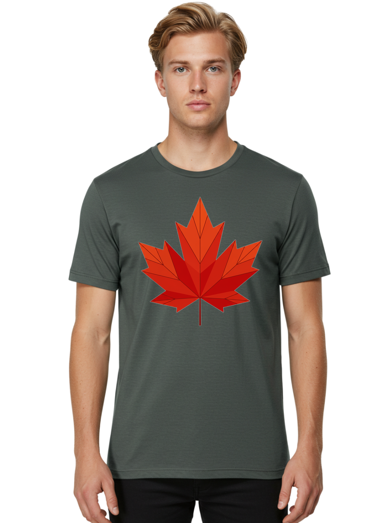 Maple-Leaf Men'S Graphic Tee, 100% Cotton, Comfortable Casual Summer Wear, Machine Washable, Vintage Camera, Old Camera, Antique Camera, Black Camera, Classic Photography, Photography Equipment, Nostalgic Device, Film Camera, Camera Art Bam837