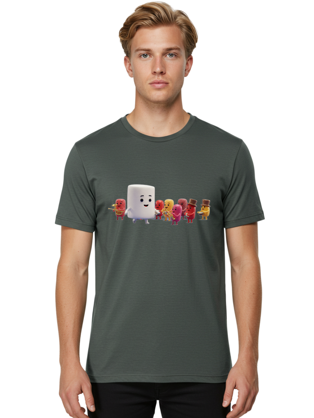 Marsh-Mallow-And-Jelly-Band Men'S Graphic Tee, 100% Cotton, Comfortable Casual Summer Wear, Machine Washable, Vintage Camera, Old Camera, Antique Camera, Black Camera, Classic Photography, Photography Equipment, Nostalgic Device, Film Camera, Bam840