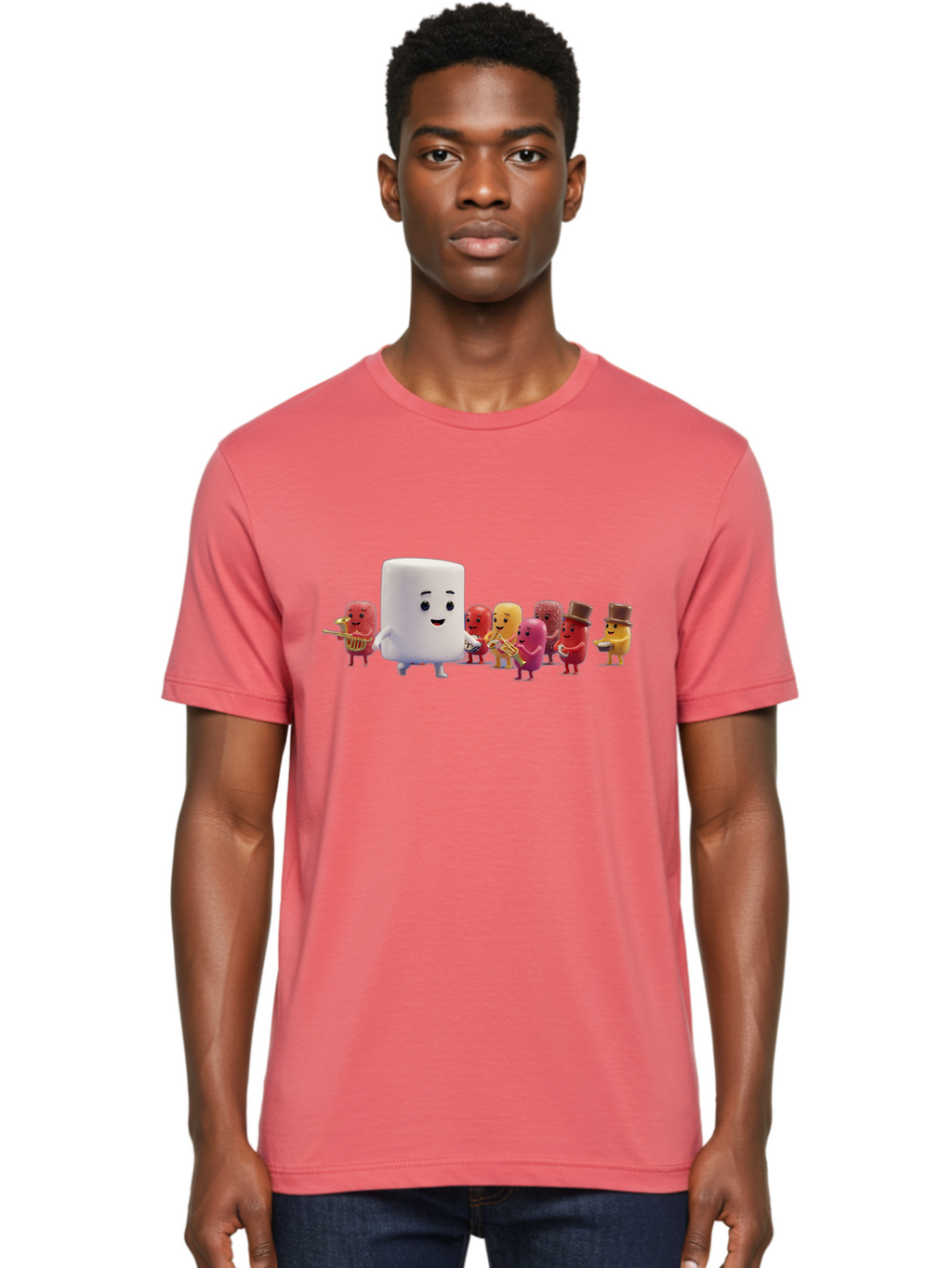 Marsh-Mallow-And-Jelly-Band Men'S Graphic Tee, 100% Cotton, Comfortable Casual Summer Wear, Machine Washable, Vintage Camera, Old Camera, Antique Camera, Black Camera, Classic Photography, Photography Equipment, Nostalgic Device, Film Camera, Bam840