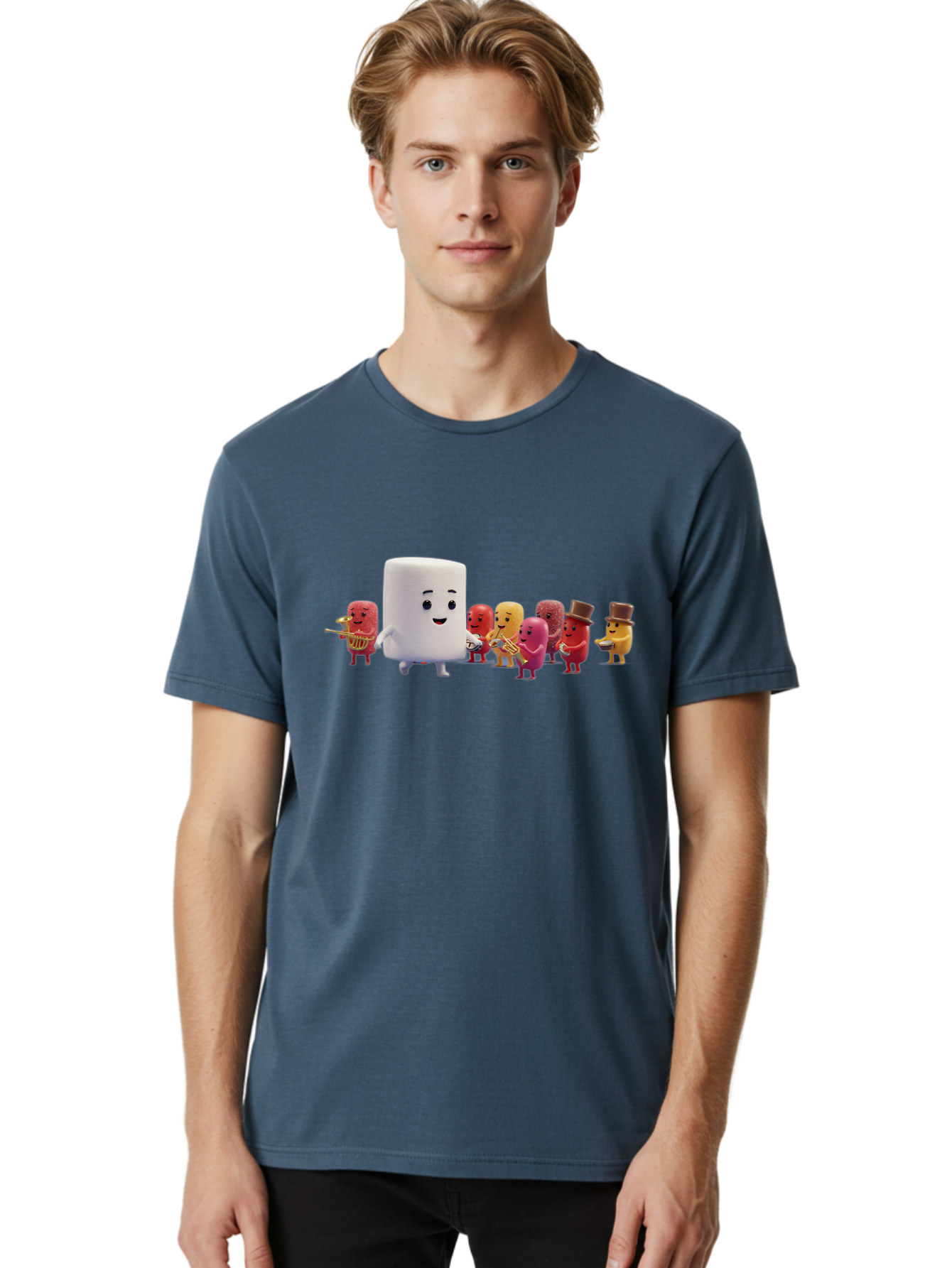 Marsh-Mallow-And-Jelly-Band Men'S Graphic Tee, 100% Cotton, Comfortable Casual Summer Wear, Machine Washable, Vintage Camera, Old Camera, Antique Camera, Black Camera, Classic Photography, Photography Equipment, Nostalgic Device, Film Camera, Bam840