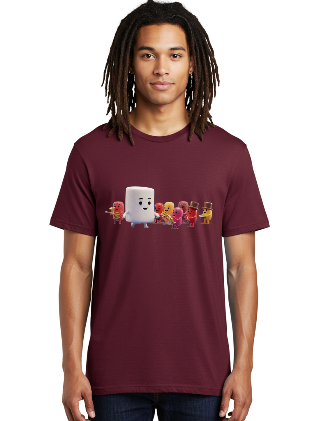 Marsh-Mallow-And-Jelly-Band Men'S Graphic Tee, 100% Cotton, Comfortable Casual Summer Wear, Machine Washable, Vintage Camera, Old Camera, Antique Camera, Black Camera, Classic Photography, Photography Equipment, Nostalgic Device, Film Camera, Bam840