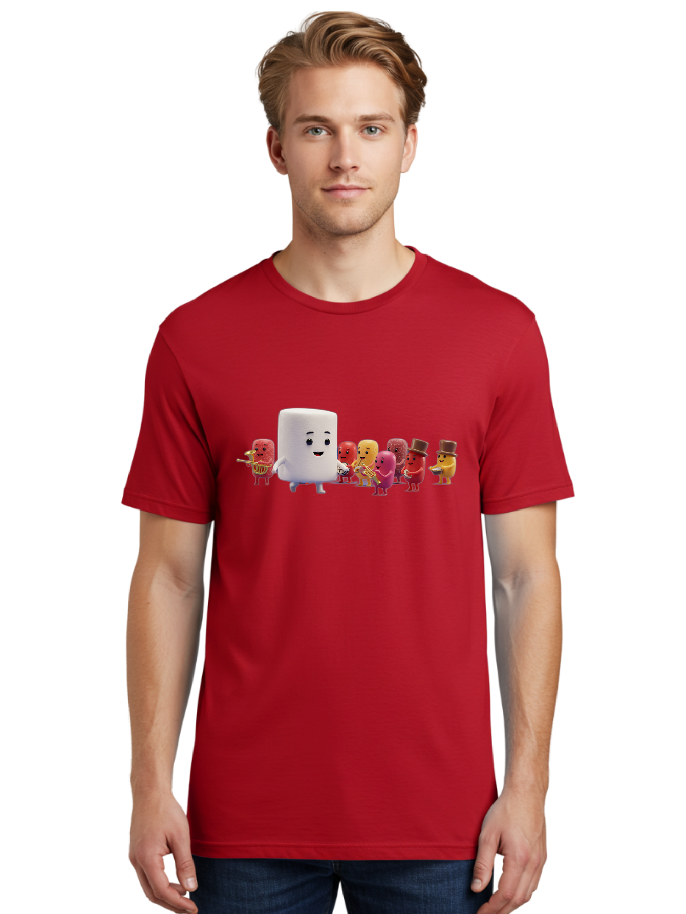 Marsh-Mallow-And-Jelly-Band Men'S Graphic Tee, 100% Cotton, Comfortable Casual Summer Wear, Machine Washable, Vintage Camera, Old Camera, Antique Camera, Black Camera, Classic Photography, Photography Equipment, Nostalgic Device, Film Camera, Bam840