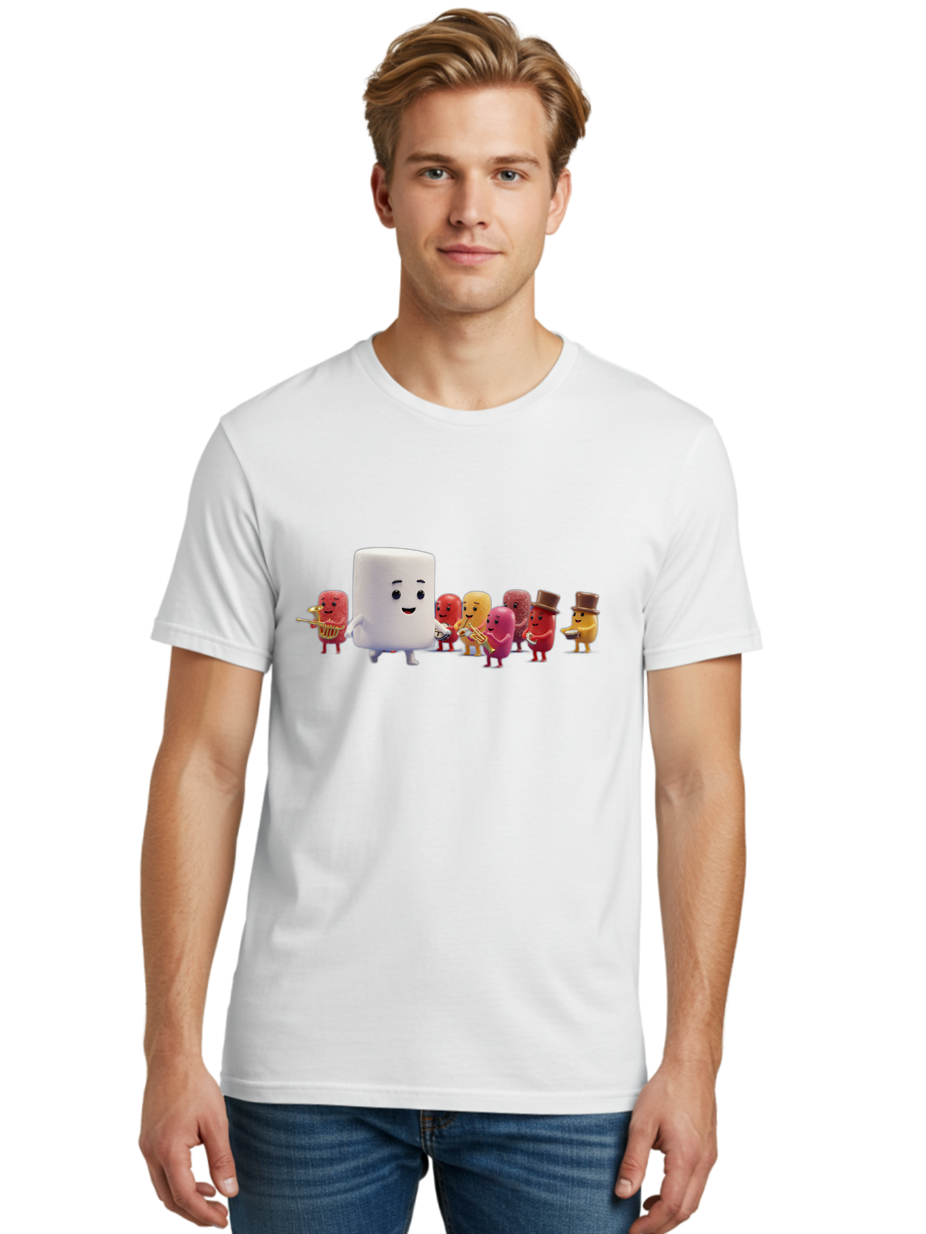 Marsh-Mallow-And-Jelly-Band Men'S Graphic Tee, 100% Cotton, Comfortable Casual Summer Wear, Machine Washable, Vintage Camera, Old Camera, Antique Camera, Black Camera, Classic Photography, Photography Equipment, Nostalgic Device, Film Camera, Bam840
