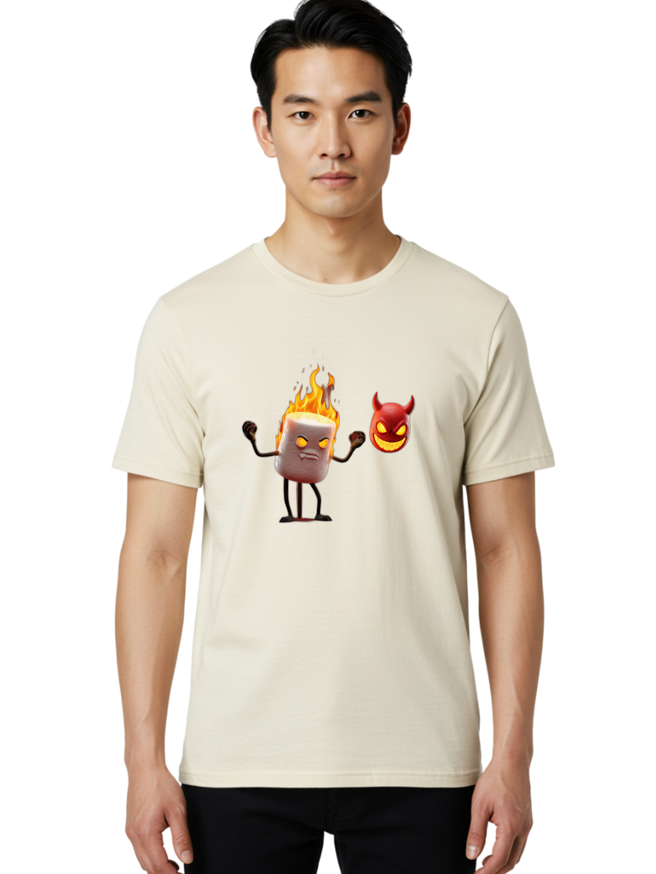 Marshmallow-And-Devil Men'S Graphic Tee, 100% Cotton, Comfortable Casual Summer Wear, Machine Washable, Vintage Camera, Old Camera, Antique Camera, Black Camera, Classic Photography, Photography Equipment, Nostalgic Device, Film Camera, Bam841