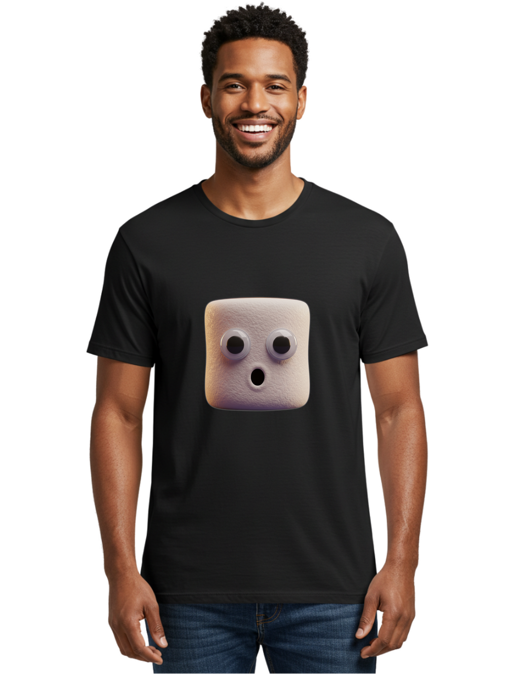 Marshmallow-Character Men'S Graphic Tee, 100% Cotton, Comfortable Casual Summer Wear, Machine Washable, Vintage Camera, Old Camera, Antique Camera, Black Camera, Classic Photography, Photography Equipment, Nostalgic Device, Film Camera, Bam843