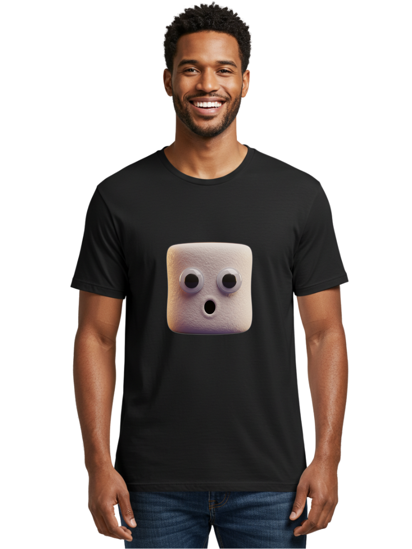 Marshmallow-Character Men'S Graphic Tee, 100% Cotton, Comfortable Casual Summer Wear, Machine Washable, Vintage Camera, Old Camera, Antique Camera, Black Camera, Classic Photography, Photography Equipment, Nostalgic Device, Film Camera, Bam843