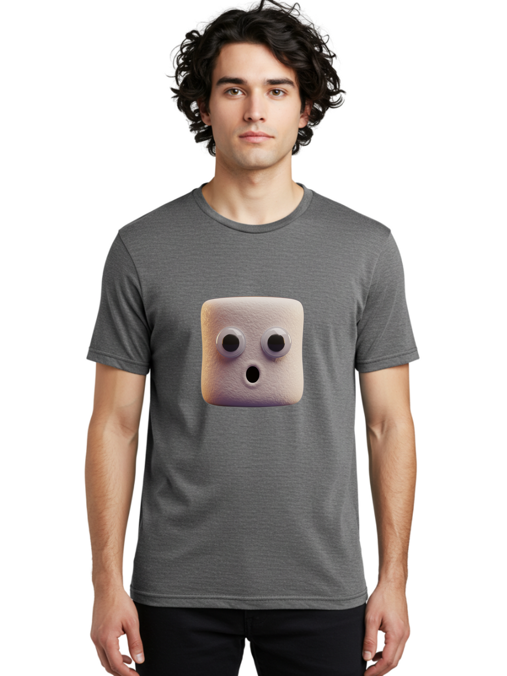 Marshmallow-Character Men'S Graphic Tee, 100% Cotton, Comfortable Casual Summer Wear, Machine Washable, Vintage Camera, Old Camera, Antique Camera, Black Camera, Classic Photography, Photography Equipment, Nostalgic Device, Film Camera, Bam843