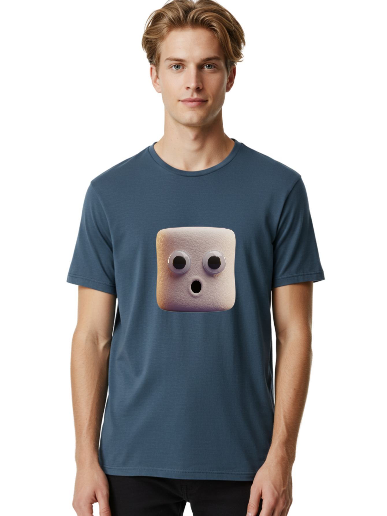 Marshmallow-Character Men'S Graphic Tee, 100% Cotton, Comfortable Casual Summer Wear, Machine Washable, Vintage Camera, Old Camera, Antique Camera, Black Camera, Classic Photography, Photography Equipment, Nostalgic Device, Film Camera, Bam843