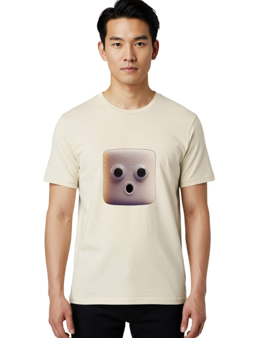 Marshmallow-Character Men'S Graphic Tee, 100% Cotton, Comfortable Casual Summer Wear, Machine Washable, Vintage Camera, Old Camera, Antique Camera, Black Camera, Classic Photography, Photography Equipment, Nostalgic Device, Film Camera, Bam843