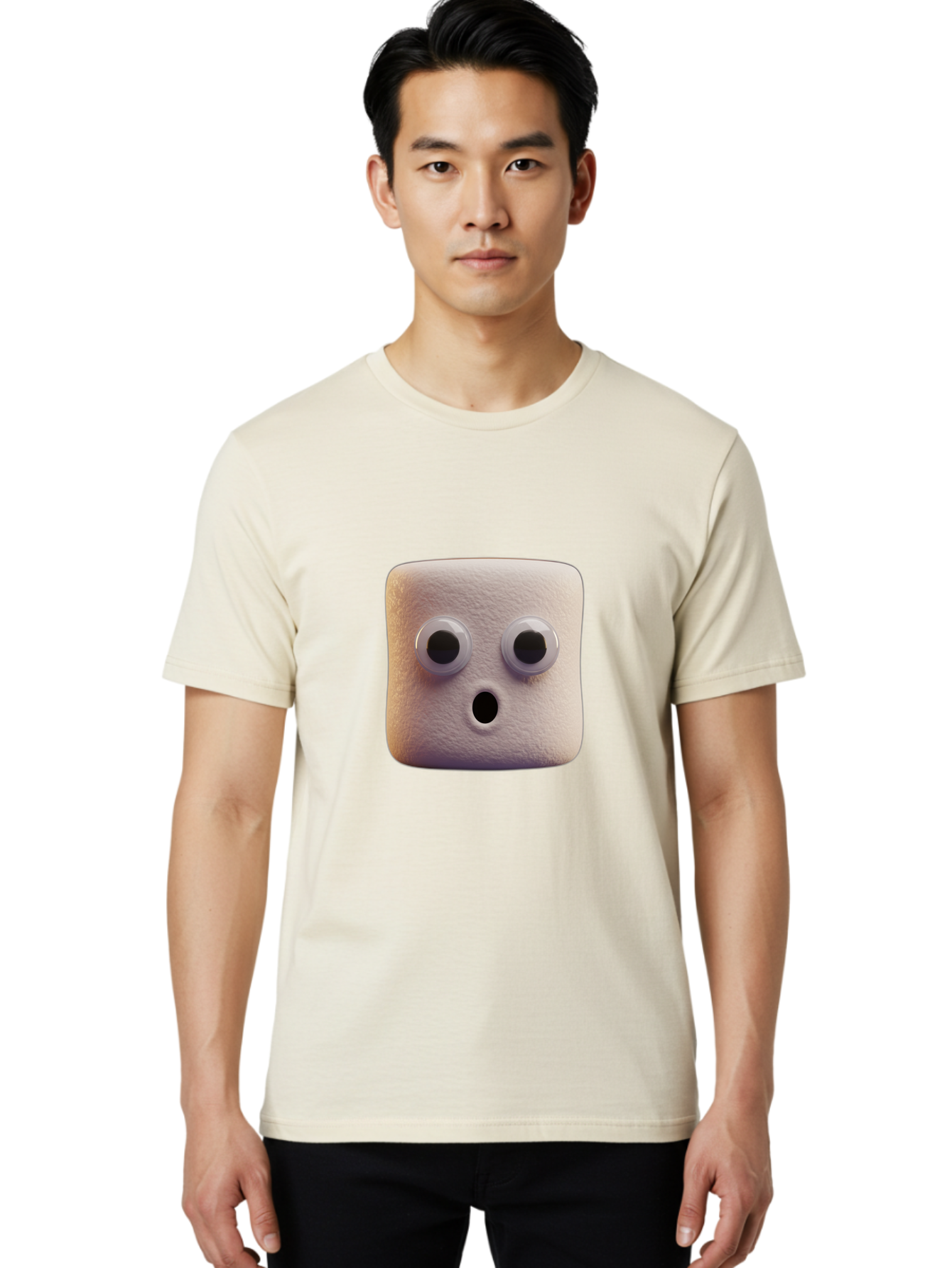 Marshmallow-Character Men'S Graphic Tee, 100% Cotton, Comfortable Casual Summer Wear, Machine Washable, Vintage Camera, Old Camera, Antique Camera, Black Camera, Classic Photography, Photography Equipment, Nostalgic Device, Film Camera, Bam843