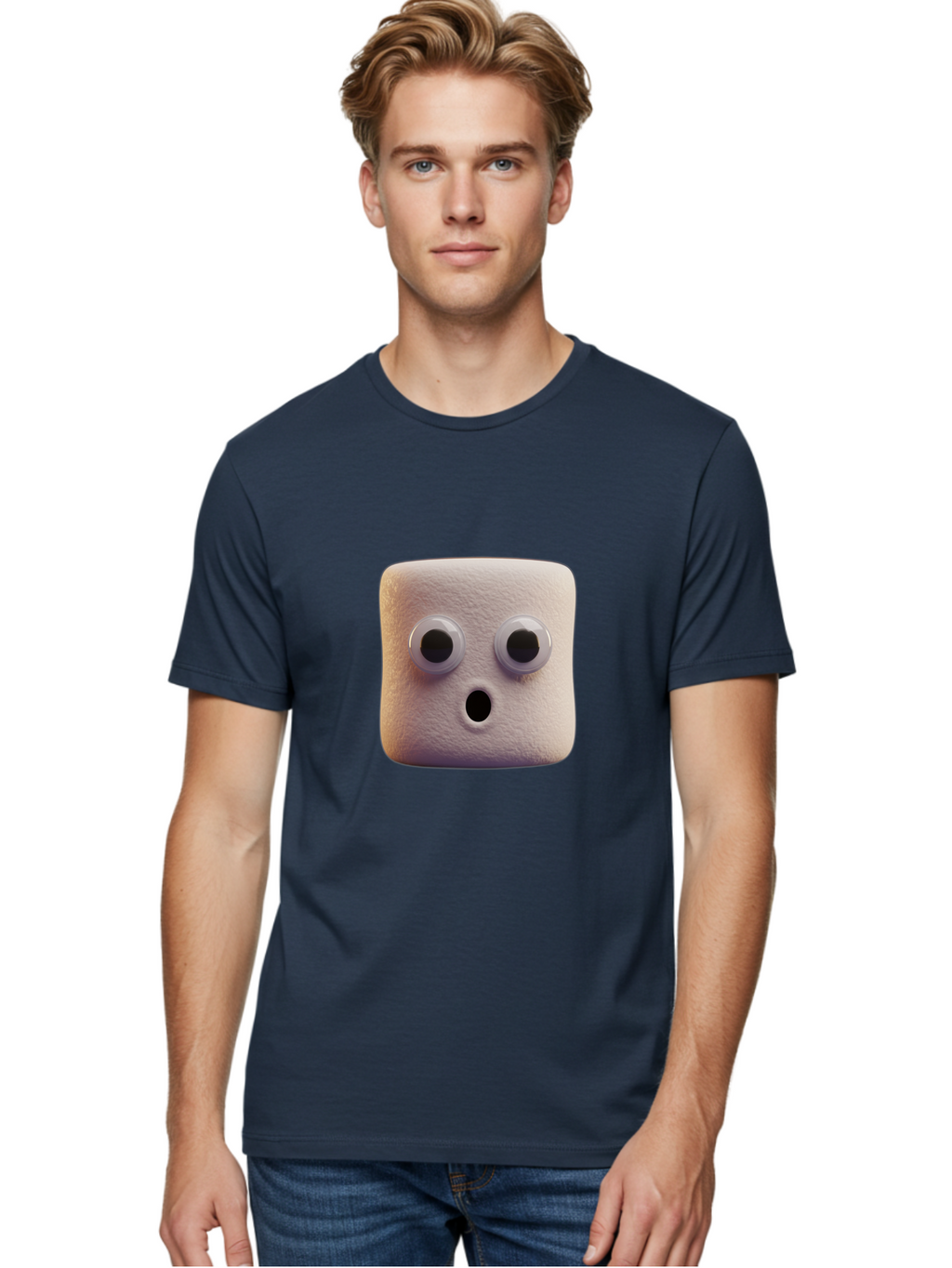 Marshmallow-Character Men'S Graphic Tee, 100% Cotton, Comfortable Casual Summer Wear, Machine Washable, Vintage Camera, Old Camera, Antique Camera, Black Camera, Classic Photography, Photography Equipment, Nostalgic Device, Film Camera, Bam843