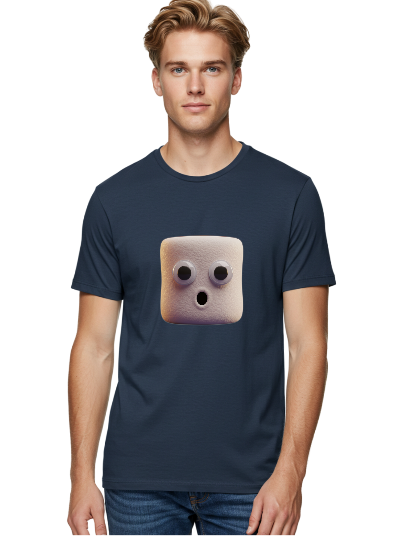 Marshmallow-Character Men'S Graphic Tee, 100% Cotton, Comfortable Casual Summer Wear, Machine Washable, Vintage Camera, Old Camera, Antique Camera, Black Camera, Classic Photography, Photography Equipment, Nostalgic Device, Film Camera, Bam843