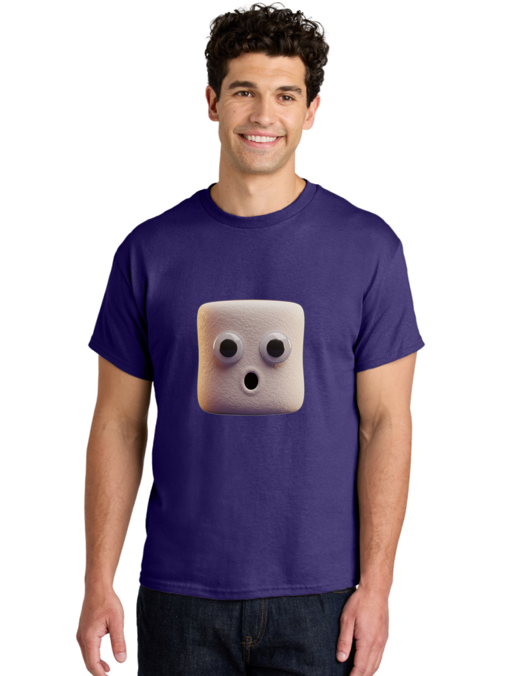 Marshmallow-Character Men'S Graphic Tee, 100% Cotton, Comfortable Casual Summer Wear, Machine Washable, Vintage Camera, Old Camera, Antique Camera, Black Camera, Classic Photography, Photography Equipment, Nostalgic Device, Film Camera, Bam843