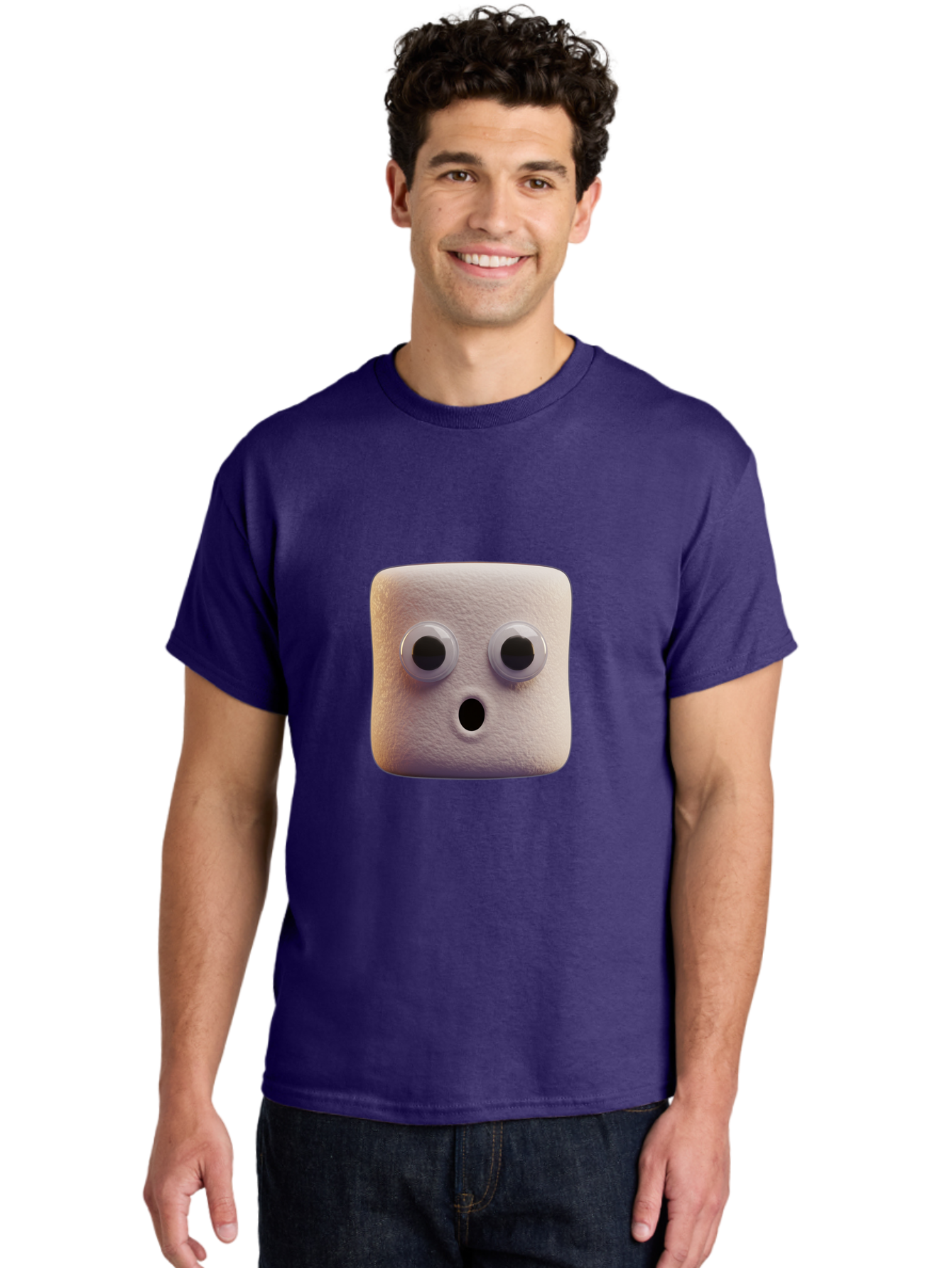 Marshmallow-Character Men'S Graphic Tee, 100% Cotton, Comfortable Casual Summer Wear, Machine Washable, Vintage Camera, Old Camera, Antique Camera, Black Camera, Classic Photography, Photography Equipment, Nostalgic Device, Film Camera, Bam843
