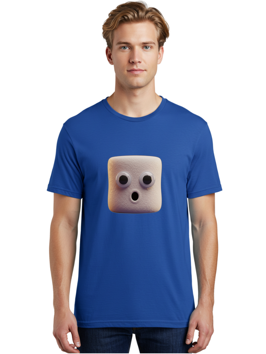 Marshmallow-Character Men'S Graphic Tee, 100% Cotton, Comfortable Casual Summer Wear, Machine Washable, Vintage Camera, Old Camera, Antique Camera, Black Camera, Classic Photography, Photography Equipment, Nostalgic Device, Film Camera, Bam843