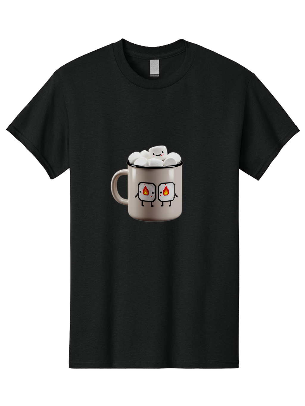 Marshmallow-Mug Men'S Graphic Tee, 100% Cotton, Comfortable Casual Summer Wear, Machine Washable, Vintage Camera, Old Camera, Antique Camera, Black Camera, Classic Photography, Photography Equipment, Nostalgic Device, Film Camera, Camera Art Bam845