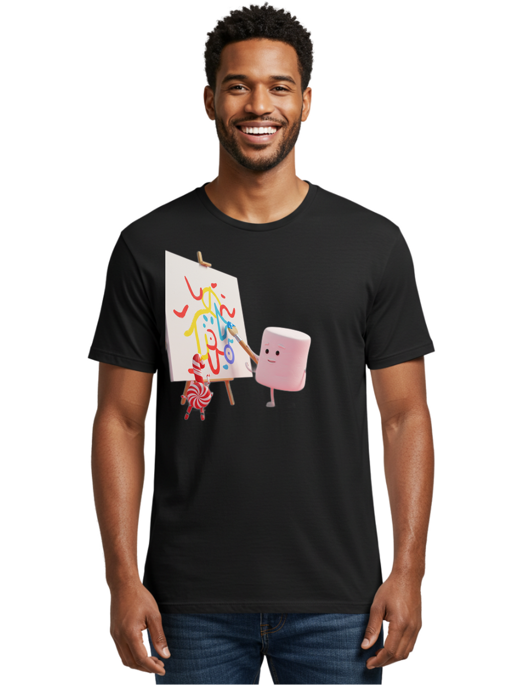 Marshmallow-Painter Men'S Graphic Tee, 100% Cotton, Comfortable Casual Summer Wear, Machine Washable, Vintage Camera, Old Camera, Antique Camera, Black Camera, Classic Photography, Photography Equipment, Nostalgic Device, Film Camera, Bam846