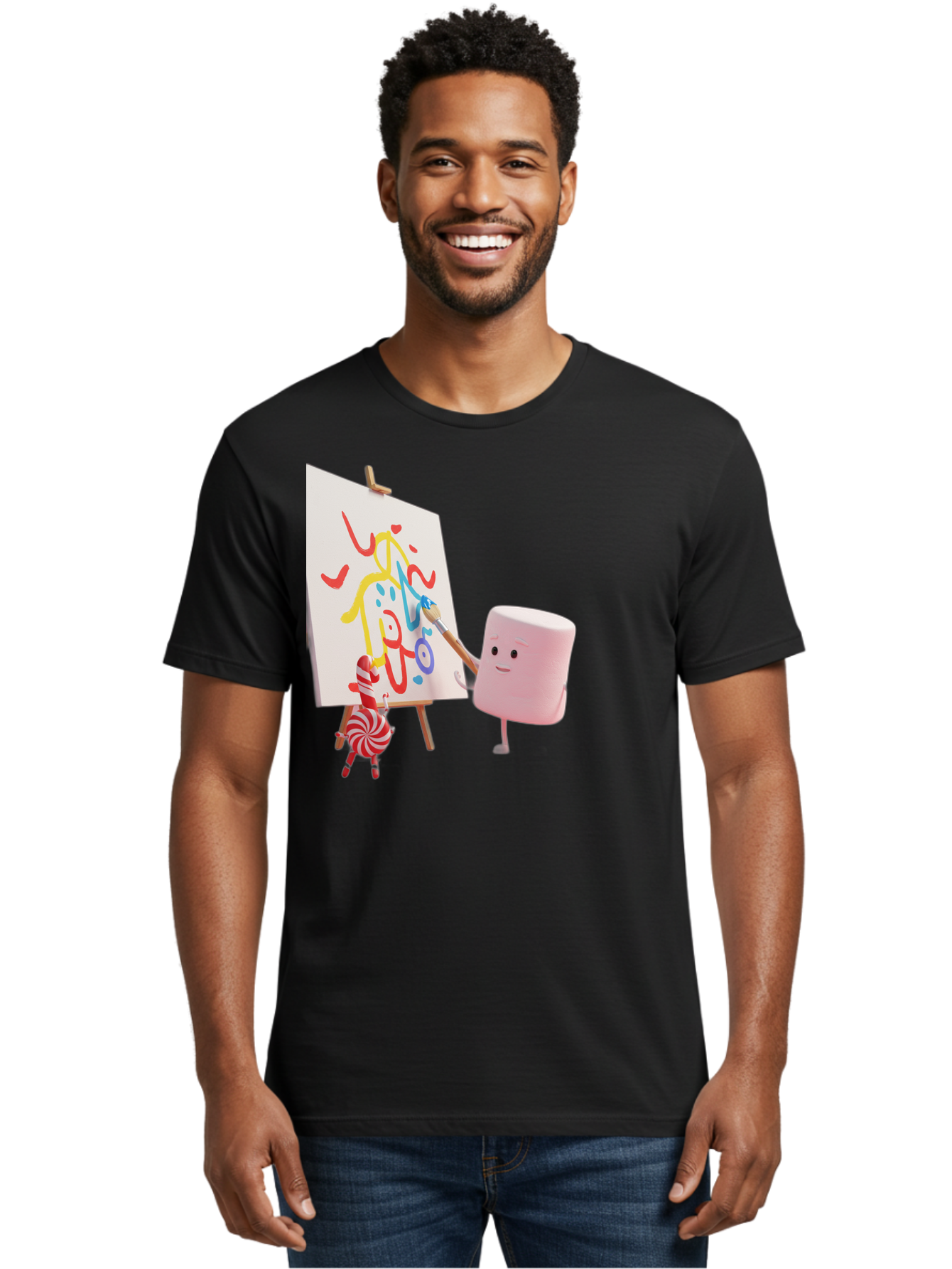 Marshmallow-Painter Men'S Graphic Tee, 100% Cotton, Comfortable Casual Summer Wear, Machine Washable, Vintage Camera, Old Camera, Antique Camera, Black Camera, Classic Photography, Photography Equipment, Nostalgic Device, Film Camera, Bam846