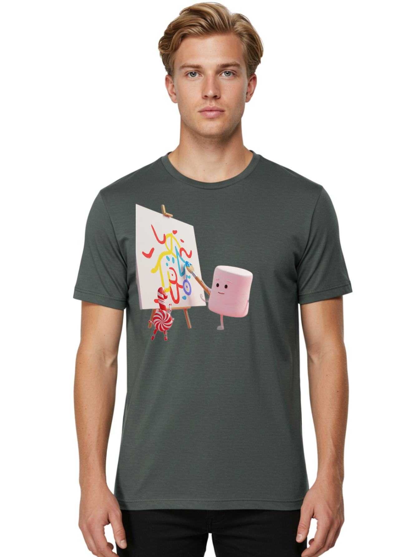 Marshmallow-Painter Men'S Graphic Tee, 100% Cotton, Comfortable Casual Summer Wear, Machine Washable, Vintage Camera, Old Camera, Antique Camera, Black Camera, Classic Photography, Photography Equipment, Nostalgic Device, Film Camera, Bam846