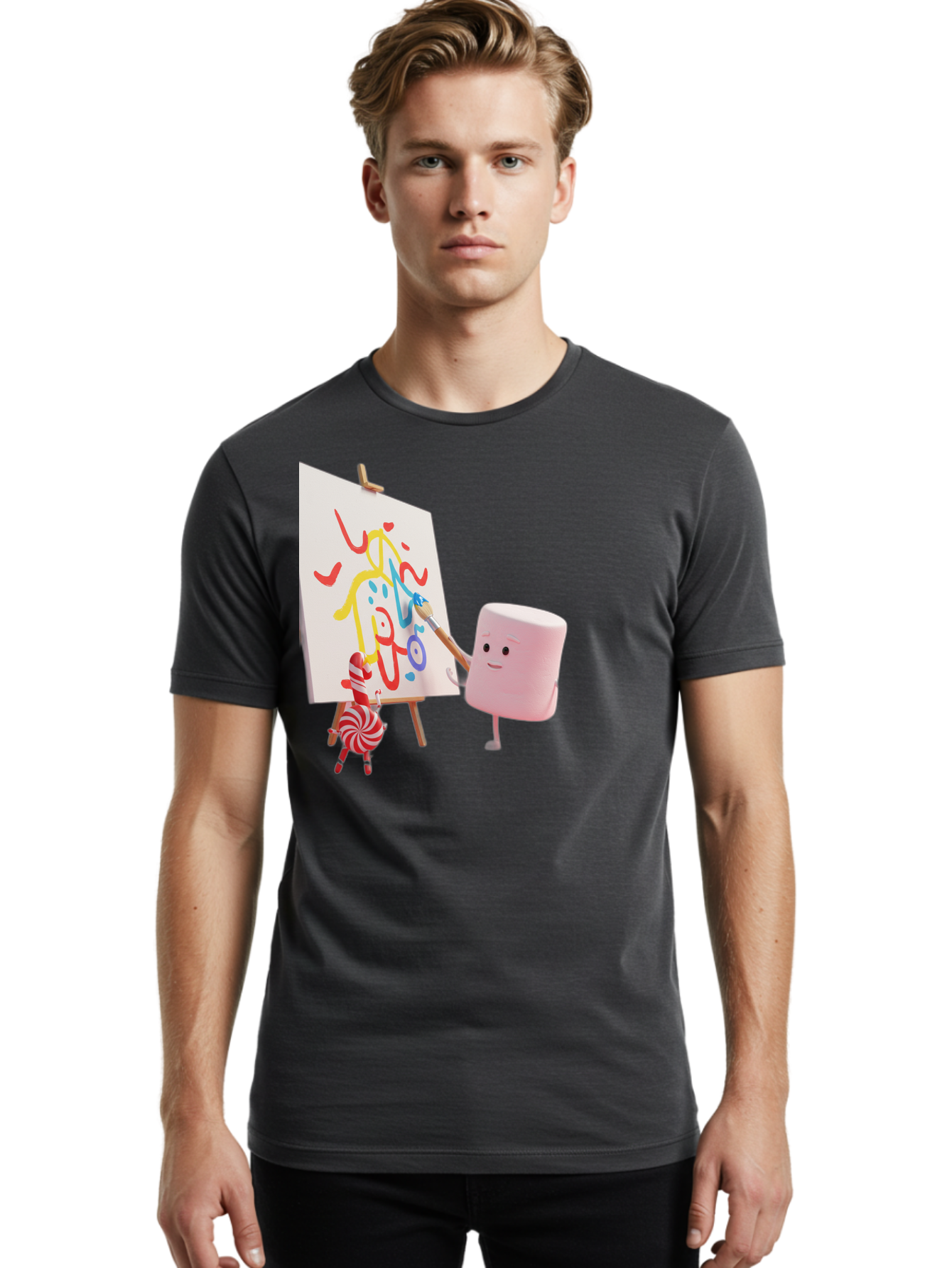 Marshmallow-Painter Men'S Graphic Tee, 100% Cotton, Comfortable Casual Summer Wear, Machine Washable, Vintage Camera, Old Camera, Antique Camera, Black Camera, Classic Photography, Photography Equipment, Nostalgic Device, Film Camera, Bam846