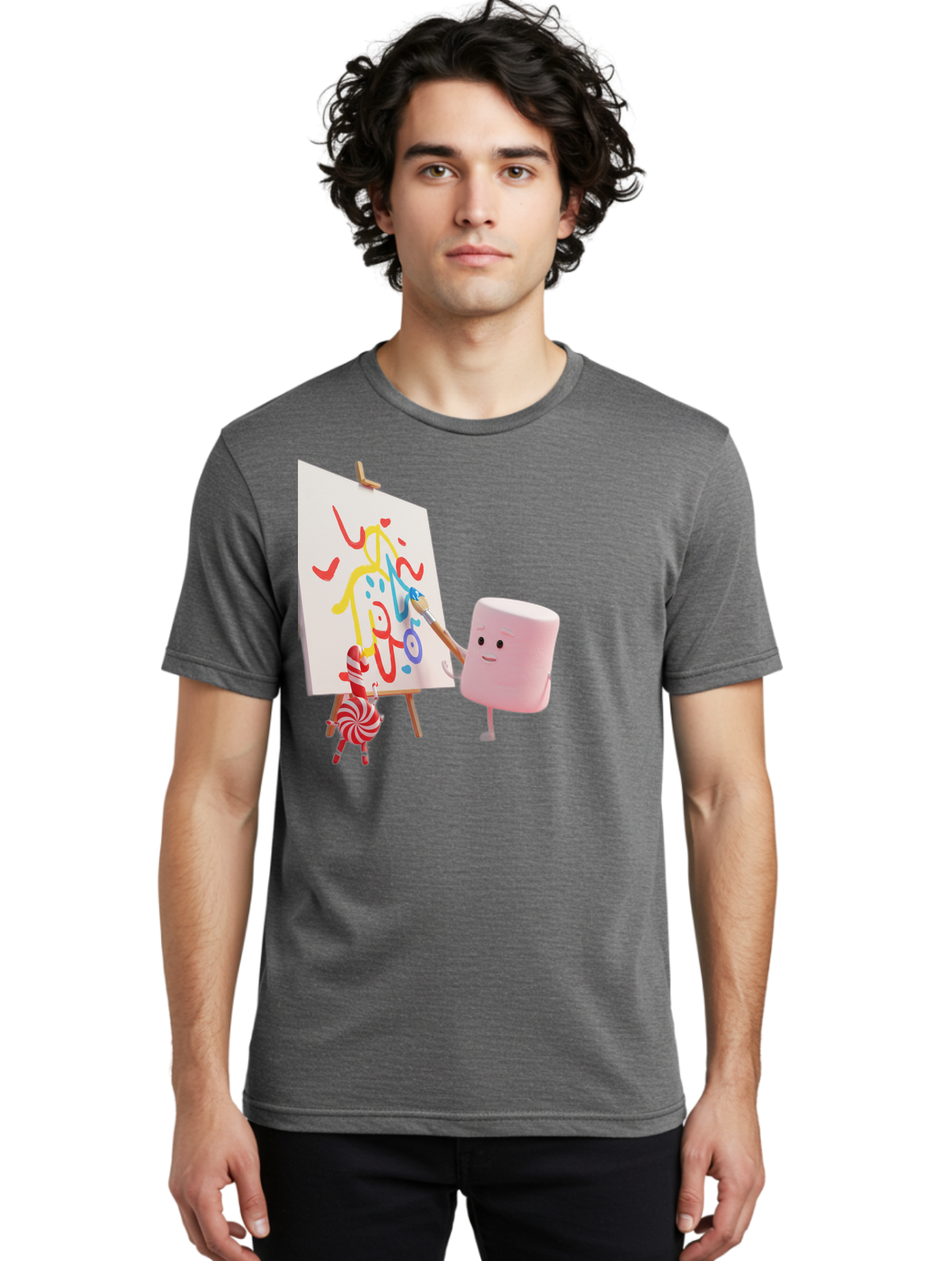 Marshmallow-Painter Men'S Graphic Tee, 100% Cotton, Comfortable Casual Summer Wear, Machine Washable, Vintage Camera, Old Camera, Antique Camera, Black Camera, Classic Photography, Photography Equipment, Nostalgic Device, Film Camera, Bam846