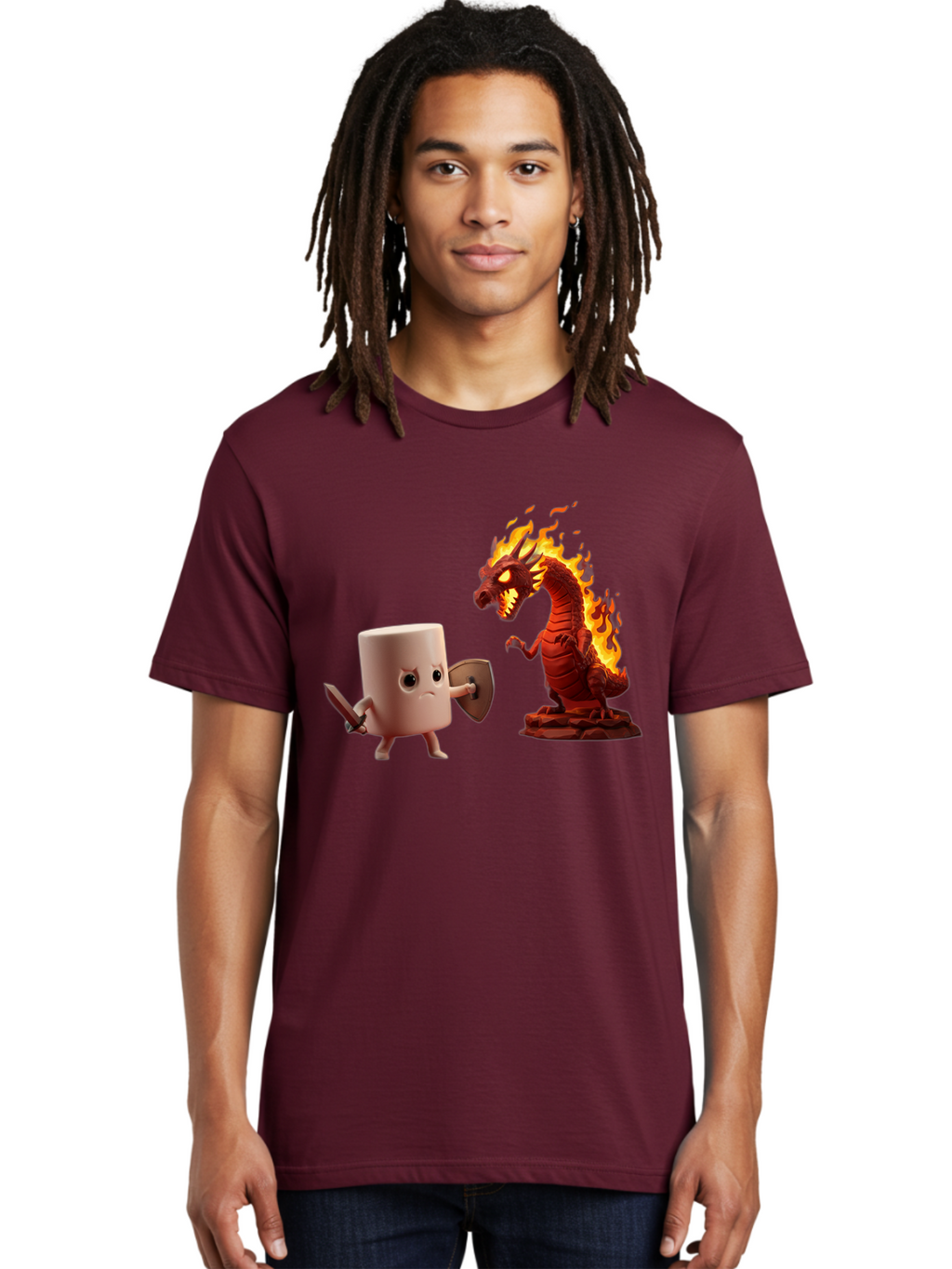 Marshmallow-Vs-Dragon Men'S Graphic Tee, 100% Cotton, Comfortable Casual Summer Wear, Machine Washable, Vintage Camera, Old Camera, Antique Camera, Black Camera, Classic Photography, Photography Equipment, Nostalgic Device, Film Camera, Bam847