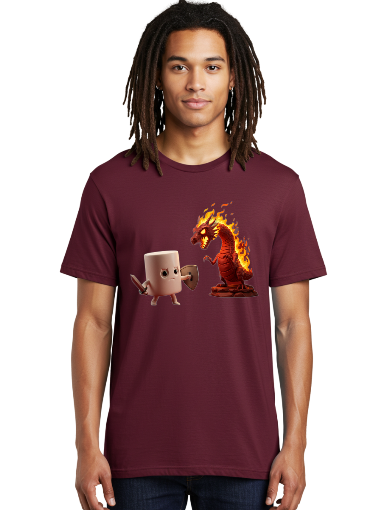 Marshmallow-Vs-Dragon Men'S Graphic Tee, 100% Cotton, Comfortable Casual Summer Wear, Machine Washable, Vintage Camera, Old Camera, Antique Camera, Black Camera, Classic Photography, Photography Equipment, Nostalgic Device, Film Camera, Bam847