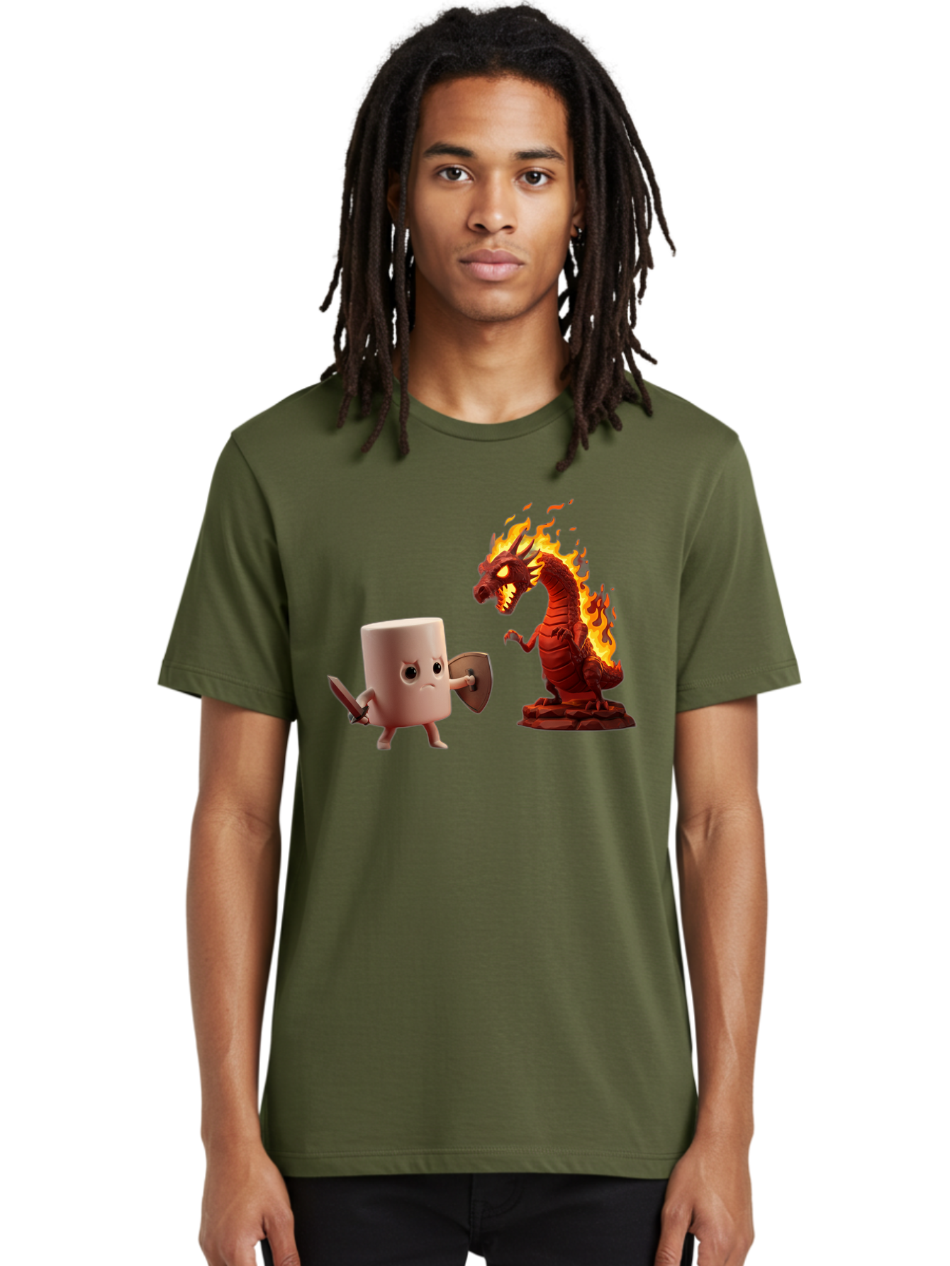 Marshmallow-Vs-Dragon Men'S Graphic Tee, 100% Cotton, Comfortable Casual Summer Wear, Machine Washable, Vintage Camera, Old Camera, Antique Camera, Black Camera, Classic Photography, Photography Equipment, Nostalgic Device, Film Camera, Bam847