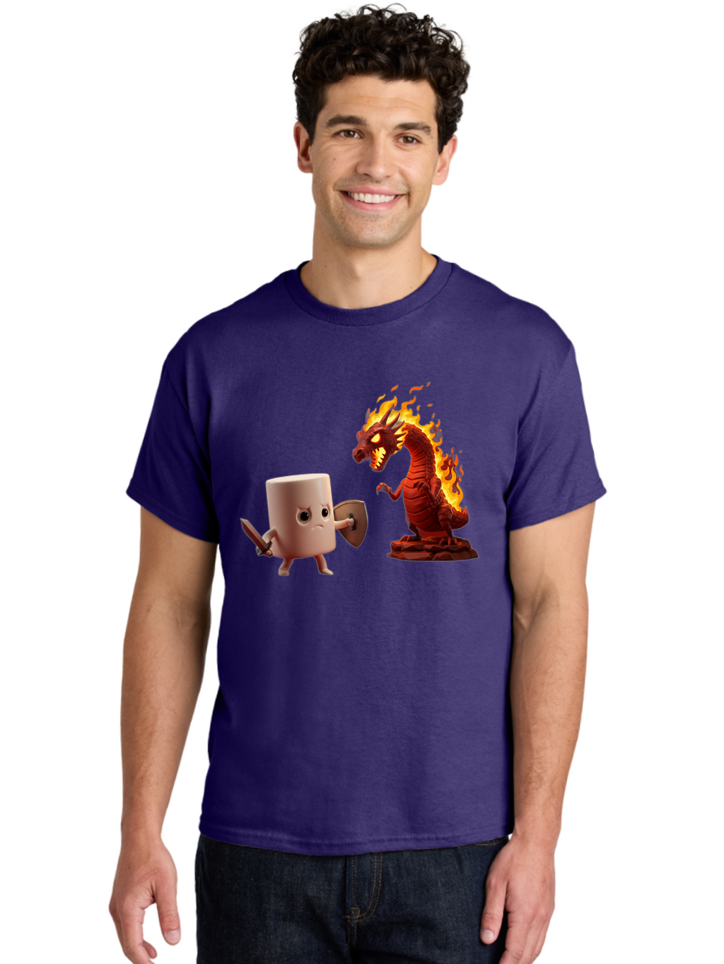 Marshmallow-Vs-Dragon Men'S Graphic Tee, 100% Cotton, Comfortable Casual Summer Wear, Machine Washable, Vintage Camera, Old Camera, Antique Camera, Black Camera, Classic Photography, Photography Equipment, Nostalgic Device, Film Camera, Bam847