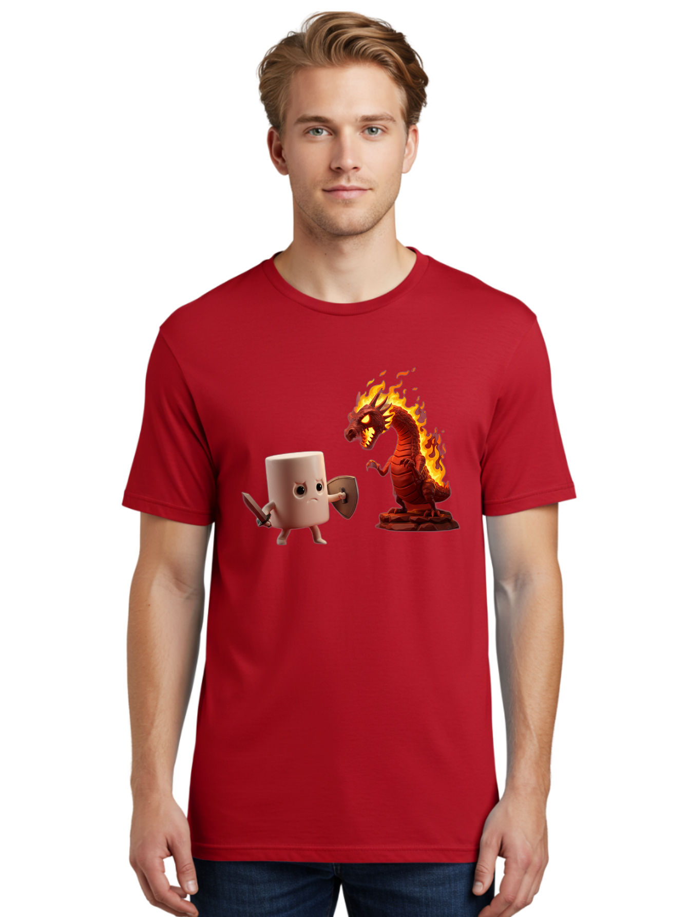 Marshmallow-Vs-Dragon Men'S Graphic Tee, 100% Cotton, Comfortable Casual Summer Wear, Machine Washable, Vintage Camera, Old Camera, Antique Camera, Black Camera, Classic Photography, Photography Equipment, Nostalgic Device, Film Camera, Bam847