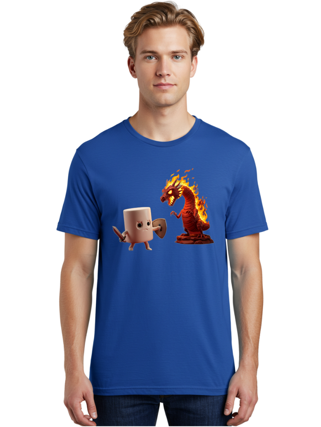 Marshmallow-Vs-Dragon Men'S Graphic Tee, 100% Cotton, Comfortable Casual Summer Wear, Machine Washable, Vintage Camera, Old Camera, Antique Camera, Black Camera, Classic Photography, Photography Equipment, Nostalgic Device, Film Camera, Bam847