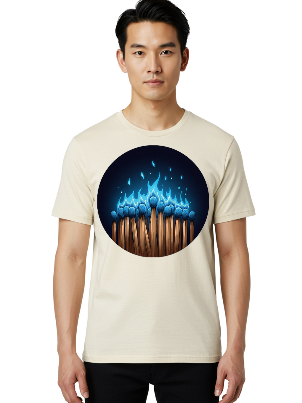 Matches-On-Fire Men'S Graphic Tee, 100% Cotton, Comfortable Casual Summer Wear, Machine Washable, Vintage Camera, Old Camera, Antique Camera, Black Camera, Classic Photography, Photography Equipment, Nostalgic Device, Film Camera, Camera Art Bam849