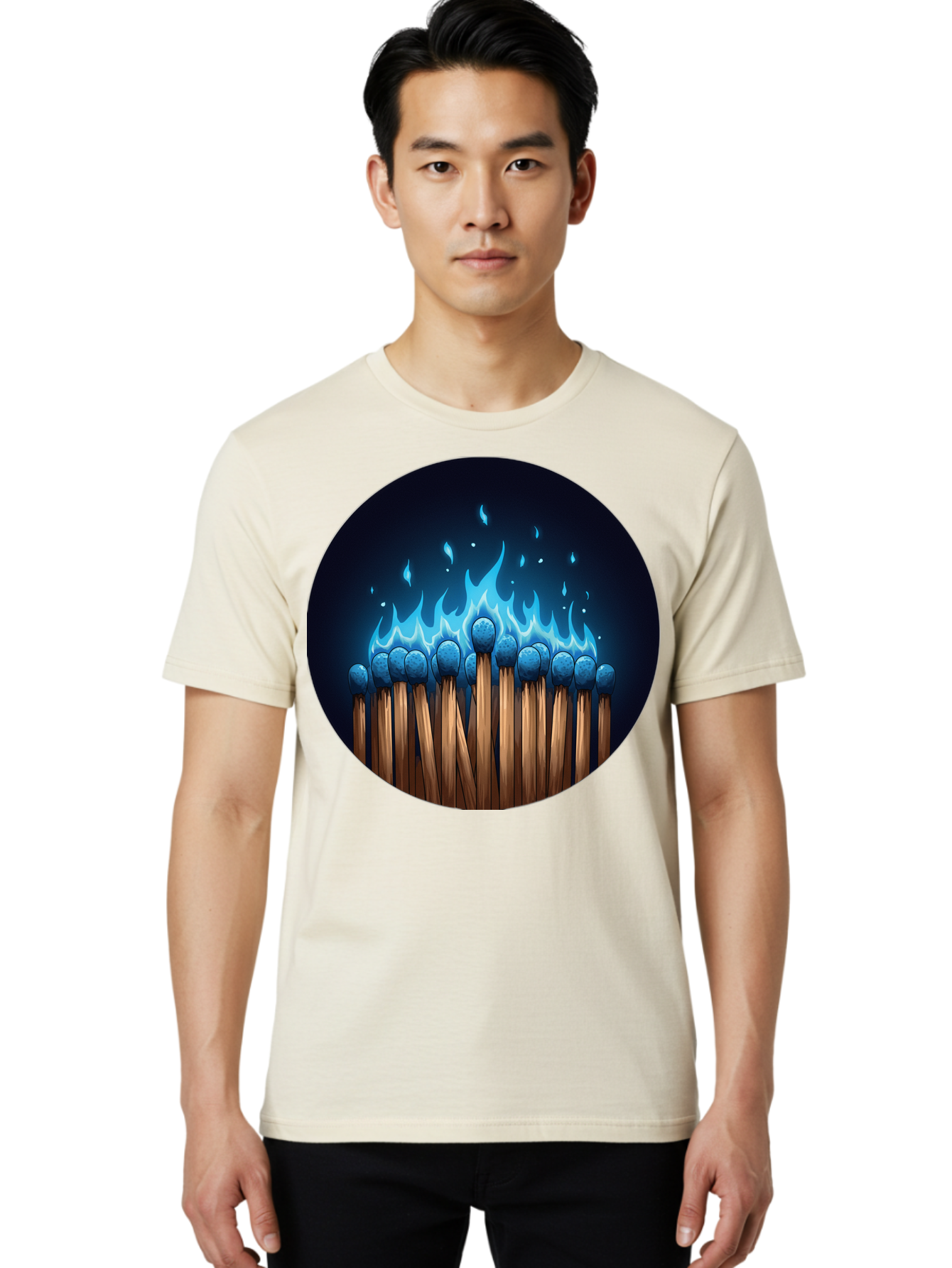 Matches-On-Fire Men'S Graphic Tee, 100% Cotton, Comfortable Casual Summer Wear, Machine Washable, Vintage Camera, Old Camera, Antique Camera, Black Camera, Classic Photography, Photography Equipment, Nostalgic Device, Film Camera, Camera Art Bam849