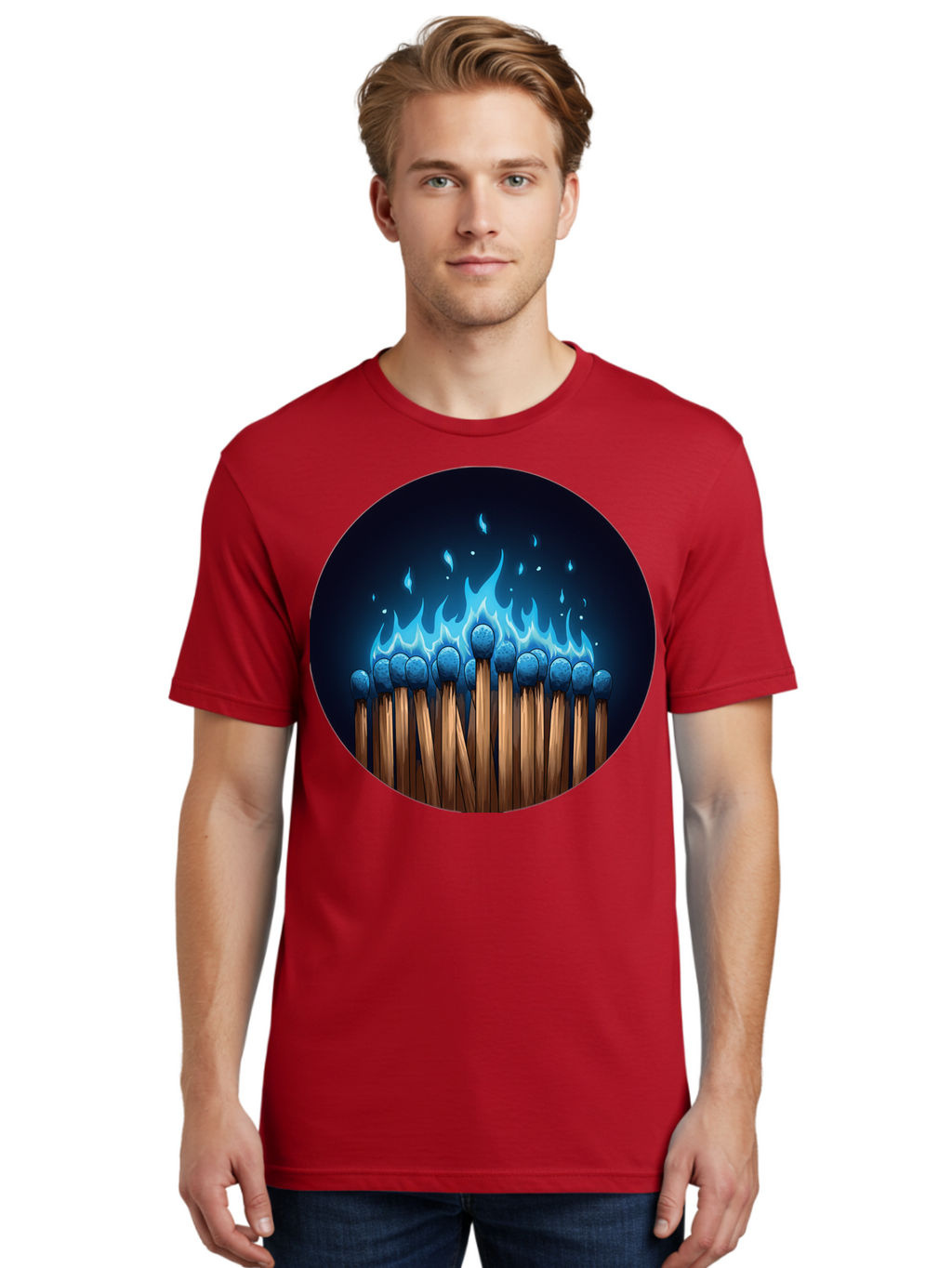 Matches-On-Fire Men'S Graphic Tee, 100% Cotton, Comfortable Casual Summer Wear, Machine Washable, Vintage Camera, Old Camera, Antique Camera, Black Camera, Classic Photography, Photography Equipment, Nostalgic Device, Film Camera, Camera Art Bam849