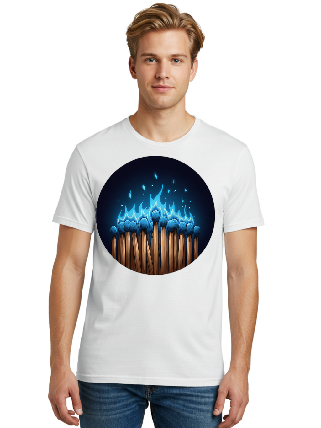 Matches-On-Fire Men'S Graphic Tee, 100% Cotton, Comfortable Casual Summer Wear, Machine Washable, Vintage Camera, Old Camera, Antique Camera, Black Camera, Classic Photography, Photography Equipment, Nostalgic Device, Film Camera, Camera Art Bam849