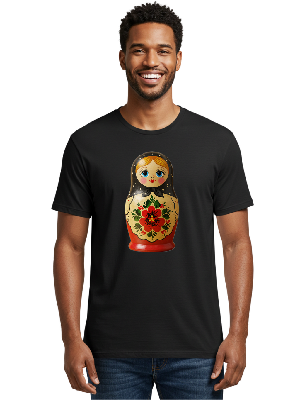 Matryoshka-Doll Men'S Graphic Tee, 100% Cotton, Comfortable Casual Summer Wear, Machine Washable, Vintage Camera, Old Camera, Antique Camera, Black Camera, Classic Photography, Photography Equipment, Nostalgic Device, Film Camera, Camera Art Bam850