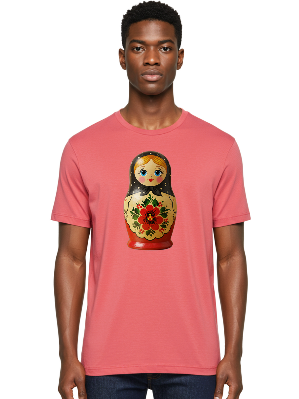 Matryoshka-Doll Men'S Graphic Tee, 100% Cotton, Comfortable Casual Summer Wear, Machine Washable, Vintage Camera, Old Camera, Antique Camera, Black Camera, Classic Photography, Photography Equipment, Nostalgic Device, Film Camera, Camera Art Bam850