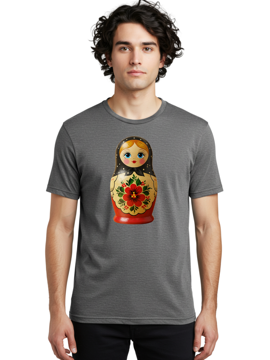 Matryoshka-Doll Men'S Graphic Tee, 100% Cotton, Comfortable Casual Summer Wear, Machine Washable, Vintage Camera, Old Camera, Antique Camera, Black Camera, Classic Photography, Photography Equipment, Nostalgic Device, Film Camera, Camera Art Bam850
