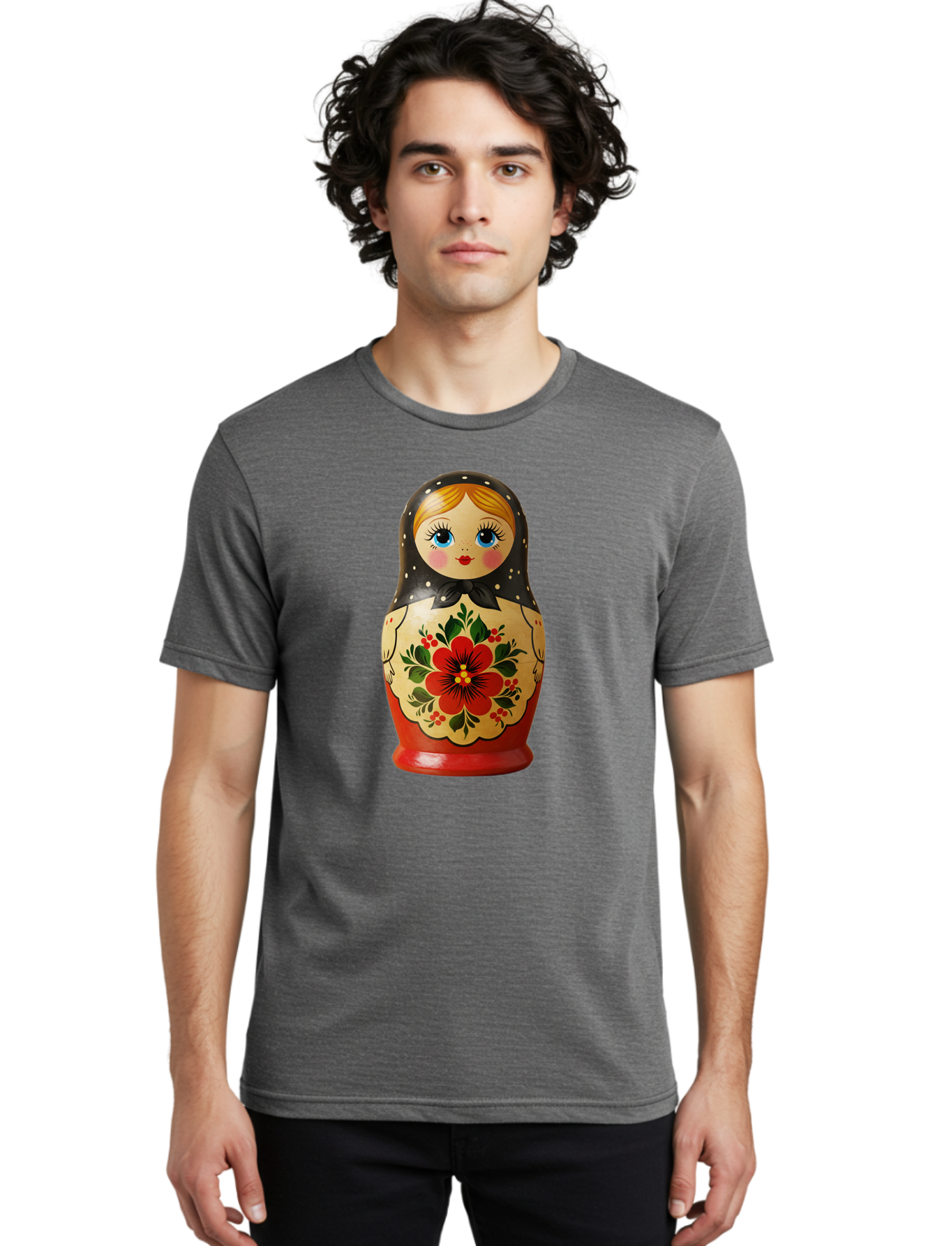 Matryoshka-Doll Men'S Graphic Tee, 100% Cotton, Comfortable Casual Summer Wear, Machine Washable, Vintage Camera, Old Camera, Antique Camera, Black Camera, Classic Photography, Photography Equipment, Nostalgic Device, Film Camera, Camera Art Bam850
