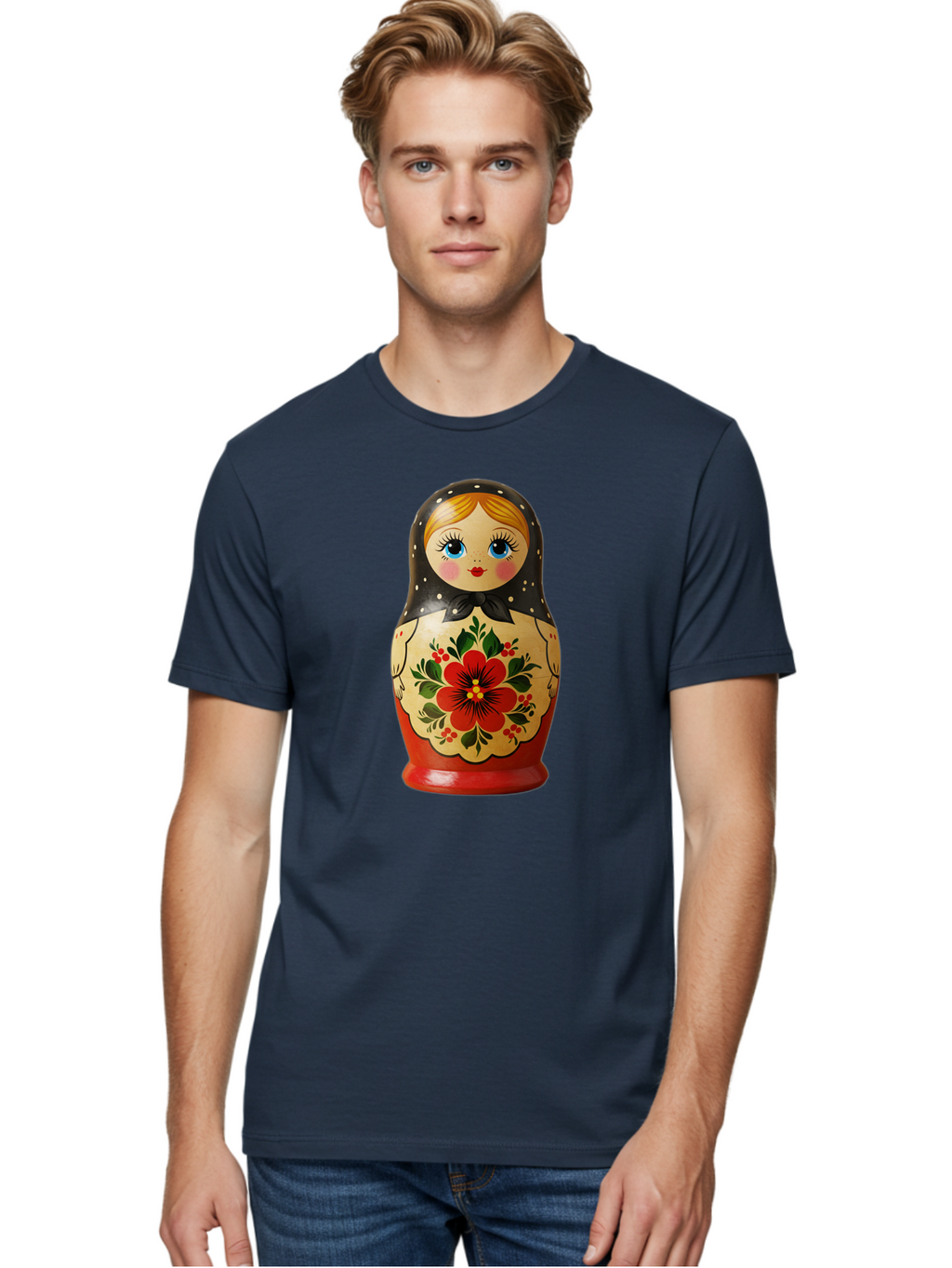 Matryoshka-Doll Men'S Graphic Tee, 100% Cotton, Comfortable Casual Summer Wear, Machine Washable, Vintage Camera, Old Camera, Antique Camera, Black Camera, Classic Photography, Photography Equipment, Nostalgic Device, Film Camera, Camera Art Bam850