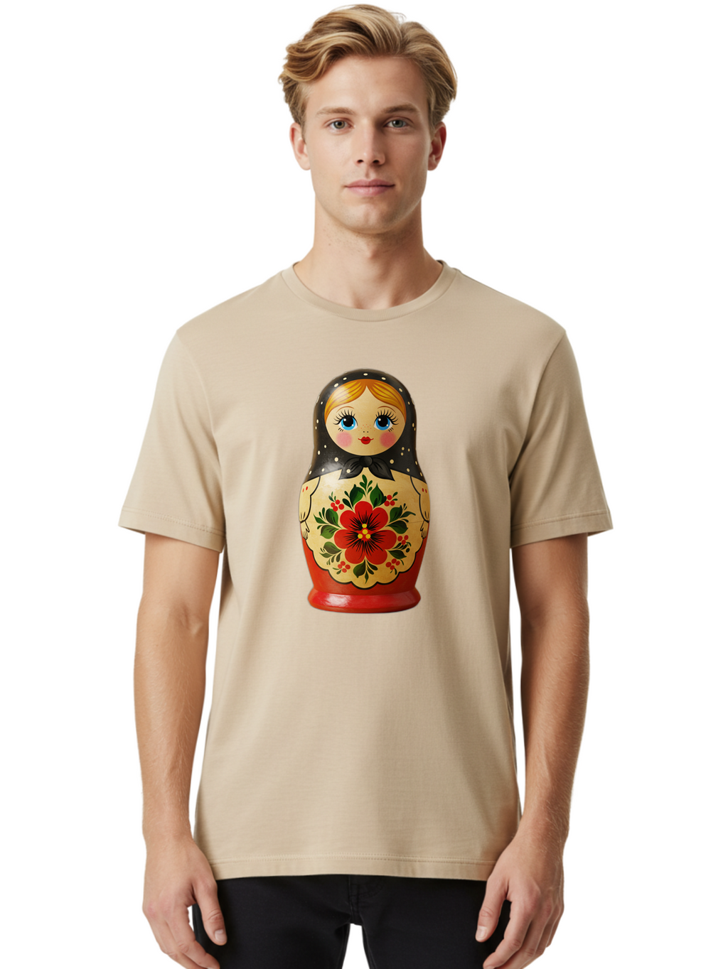 Matryoshka-Doll Men'S Graphic Tee, 100% Cotton, Comfortable Casual Summer Wear, Machine Washable, Vintage Camera, Old Camera, Antique Camera, Black Camera, Classic Photography, Photography Equipment, Nostalgic Device, Film Camera, Camera Art Bam850