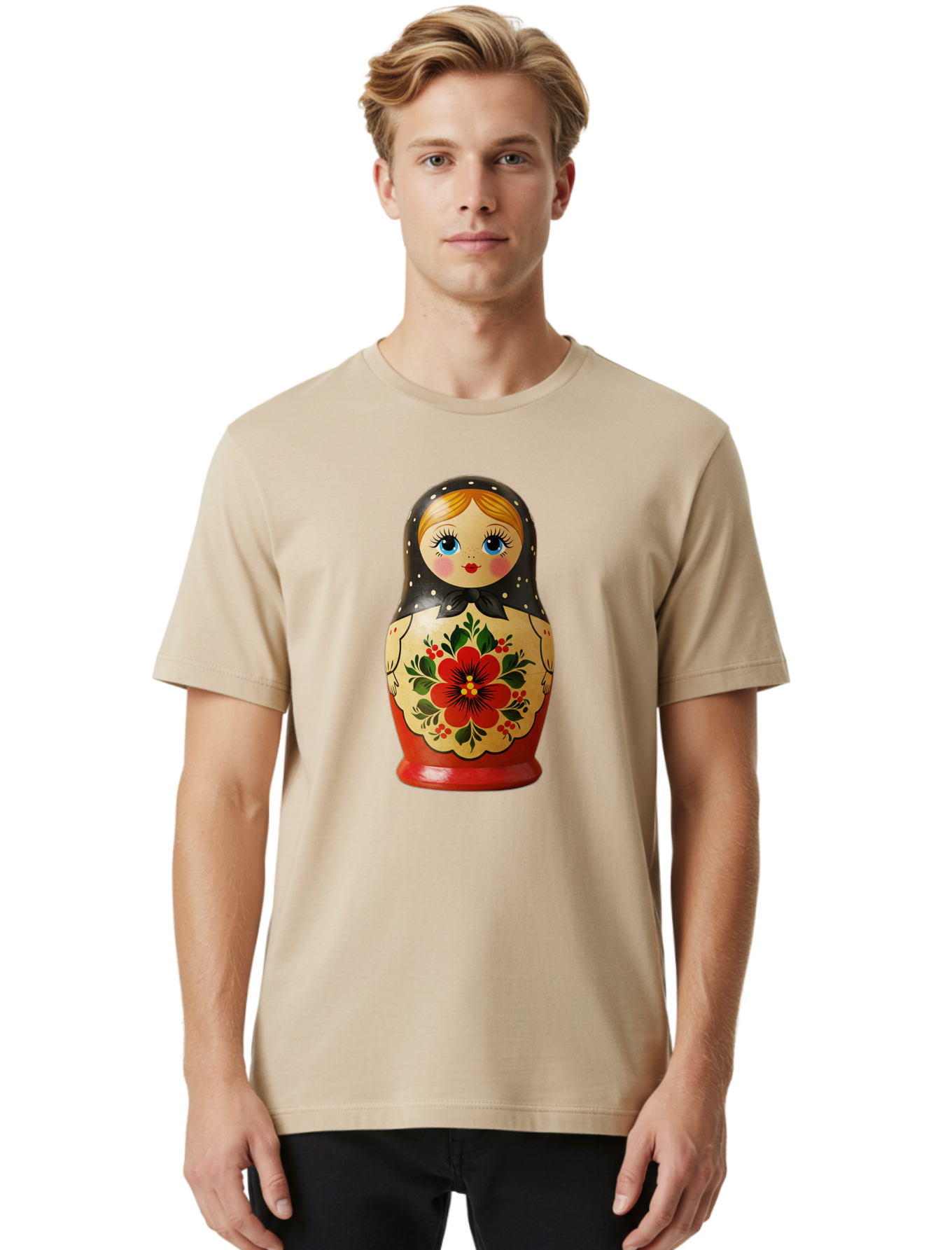 Matryoshka-Doll Men'S Graphic Tee, 100% Cotton, Comfortable Casual Summer Wear, Machine Washable, Vintage Camera, Old Camera, Antique Camera, Black Camera, Classic Photography, Photography Equipment, Nostalgic Device, Film Camera, Camera Art Bam850