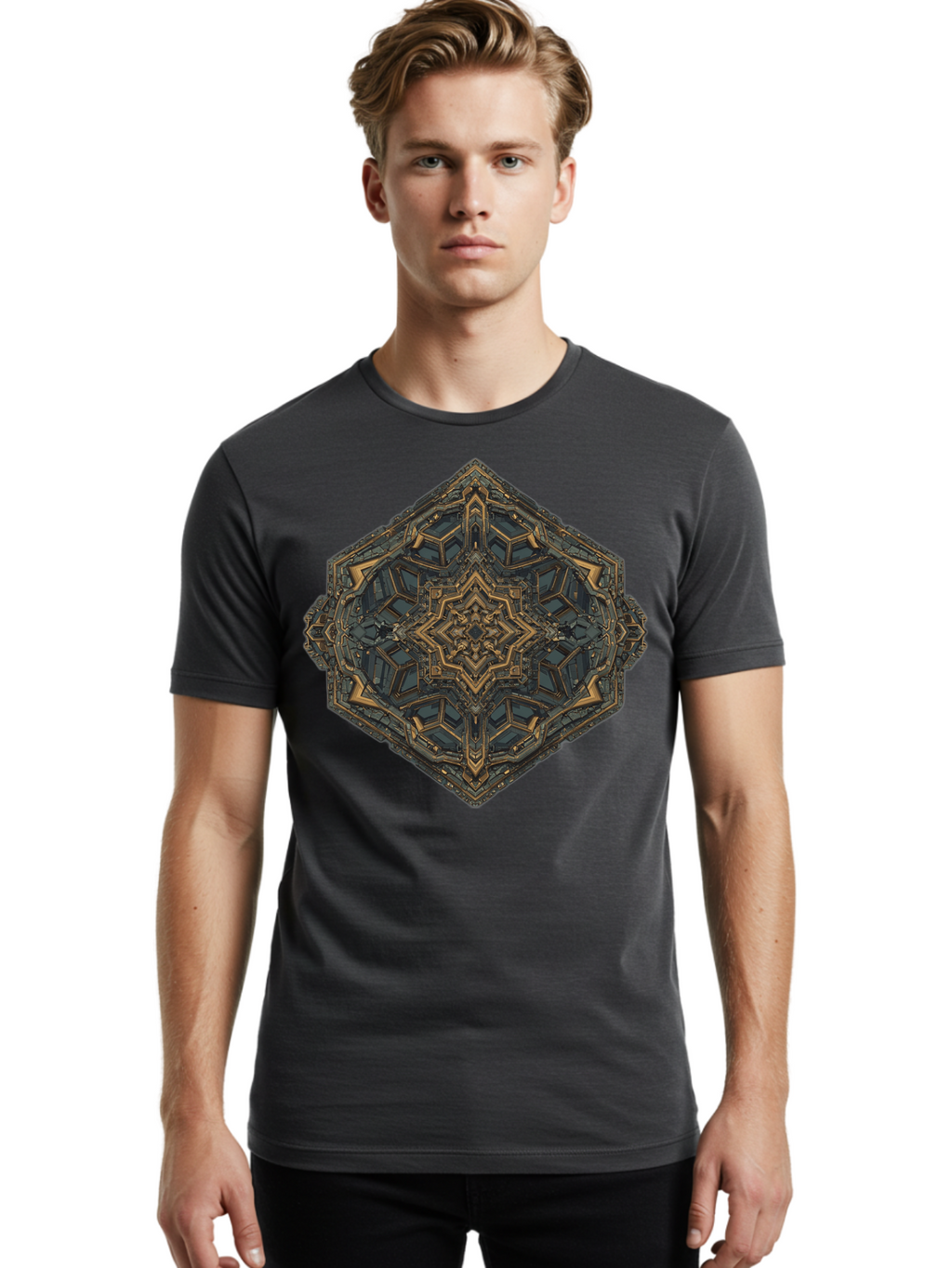 Mechanical-Diamond-Shape Men'S Graphic Tee, 100% Cotton, Comfortable Casual Summer Wear, Machine Washable, Vintage Camera, Old Camera, Antique Camera, Black Camera, Classic Photography, Photography Equipment, Nostalgic Device, Film Camera, Bam851