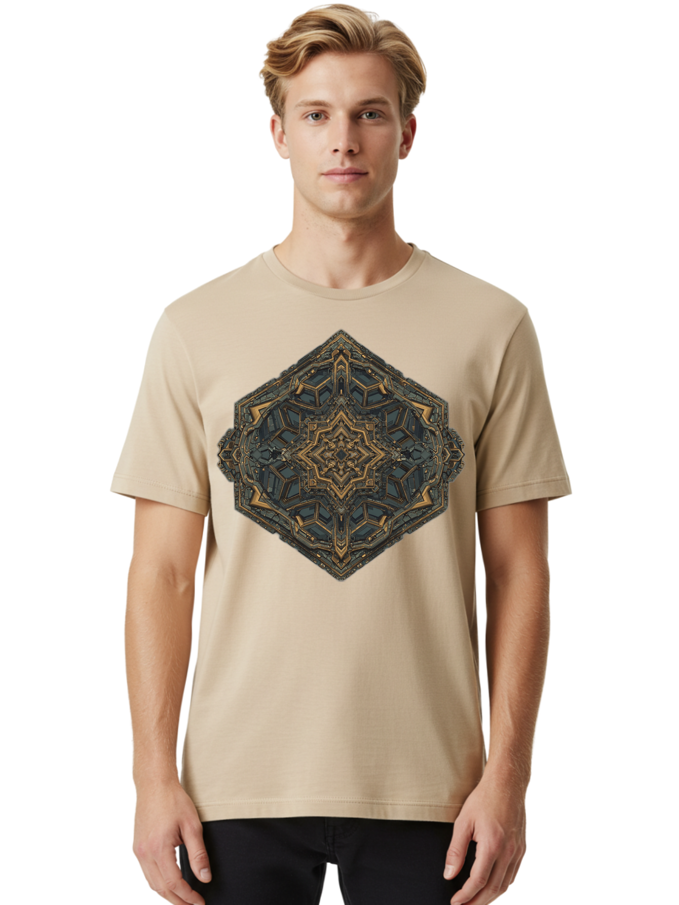 Mechanical-Diamond-Shape Men'S Graphic Tee, 100% Cotton, Comfortable Casual Summer Wear, Machine Washable, Vintage Camera, Old Camera, Antique Camera, Black Camera, Classic Photography, Photography Equipment, Nostalgic Device, Film Camera, Bam851