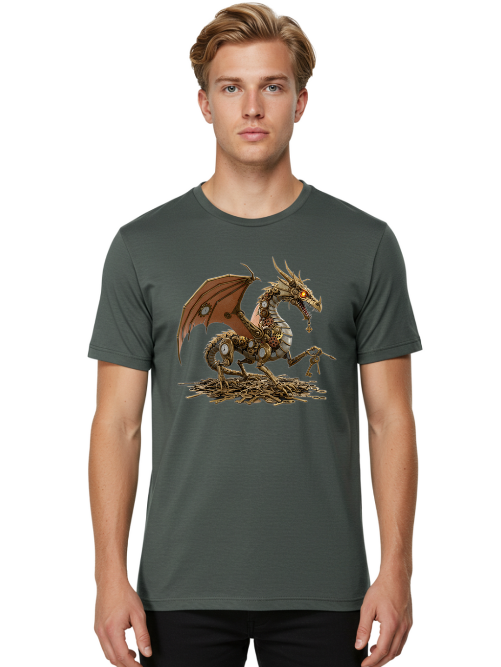 Mechanical-Dragon Men'S Graphic Tee, 100% Cotton, Comfortable Casual Summer Wear, Machine Washable, Vintage Camera, Old Camera, Antique Camera, Black Camera, Classic Photography, Photography Equipment, Nostalgic Device, Film Camera, Camera Art Bam852