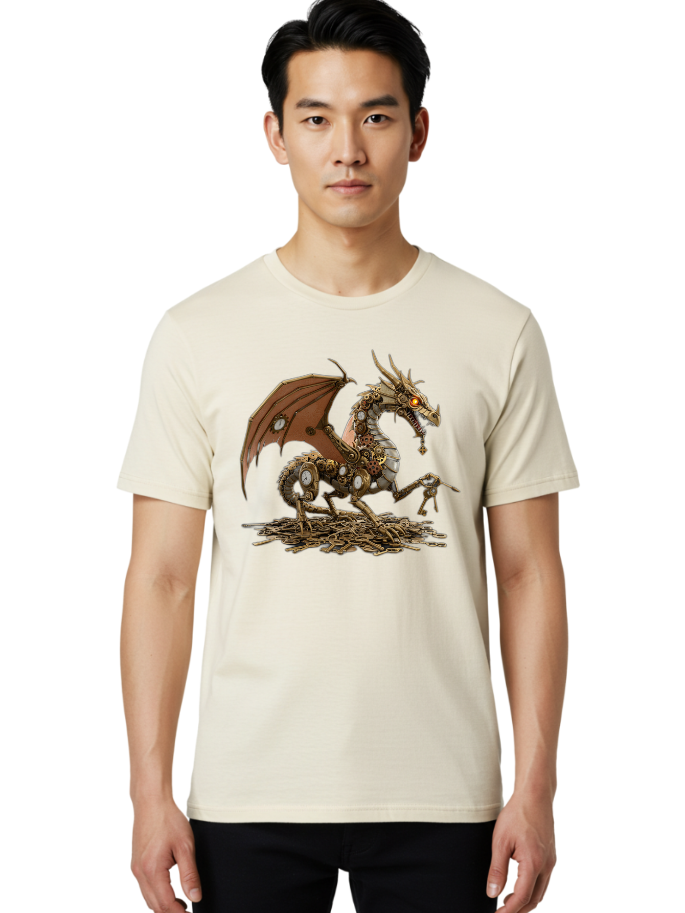 Mechanical-Dragon Men'S Graphic Tee, 100% Cotton, Comfortable Casual Summer Wear, Machine Washable, Vintage Camera, Old Camera, Antique Camera, Black Camera, Classic Photography, Photography Equipment, Nostalgic Device, Film Camera, Camera Art Bam852