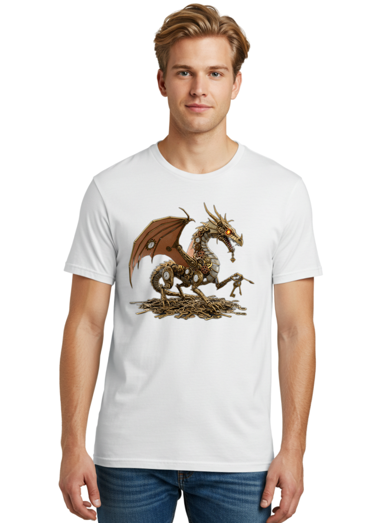 Mechanical-Dragon Men'S Graphic Tee, 100% Cotton, Comfortable Casual Summer Wear, Machine Washable, Vintage Camera, Old Camera, Antique Camera, Black Camera, Classic Photography, Photography Equipment, Nostalgic Device, Film Camera, Camera Art Bam852