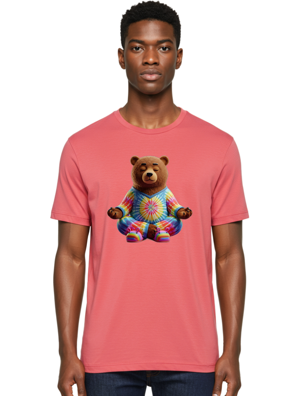 Meditating-Bear Men'S Graphic Tee, 100% Cotton, Comfortable Casual Summer Wear, Machine Washable, Vintage Camera, Old Camera, Antique Camera, Black Camera, Classic Photography, Photography Equipment, Nostalgic Device, Film Camera, Camera Art Bam853